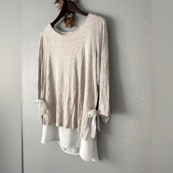 Pebble & Stone Anthropologie Layered Side-Tie Tunic Top Women’s Size XL Casual - Picture 7 of 15